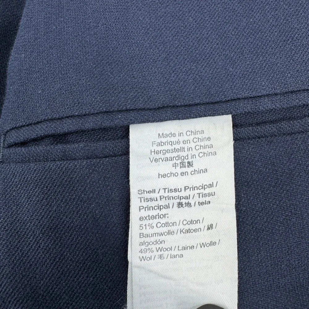 J.Crew Ludlow Slim Suit Jacket 38S Navy Blue Moon British Wool Blazer